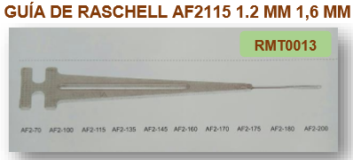 GUIA DE RASCHELL AF2115 1.2mm 1.6mm